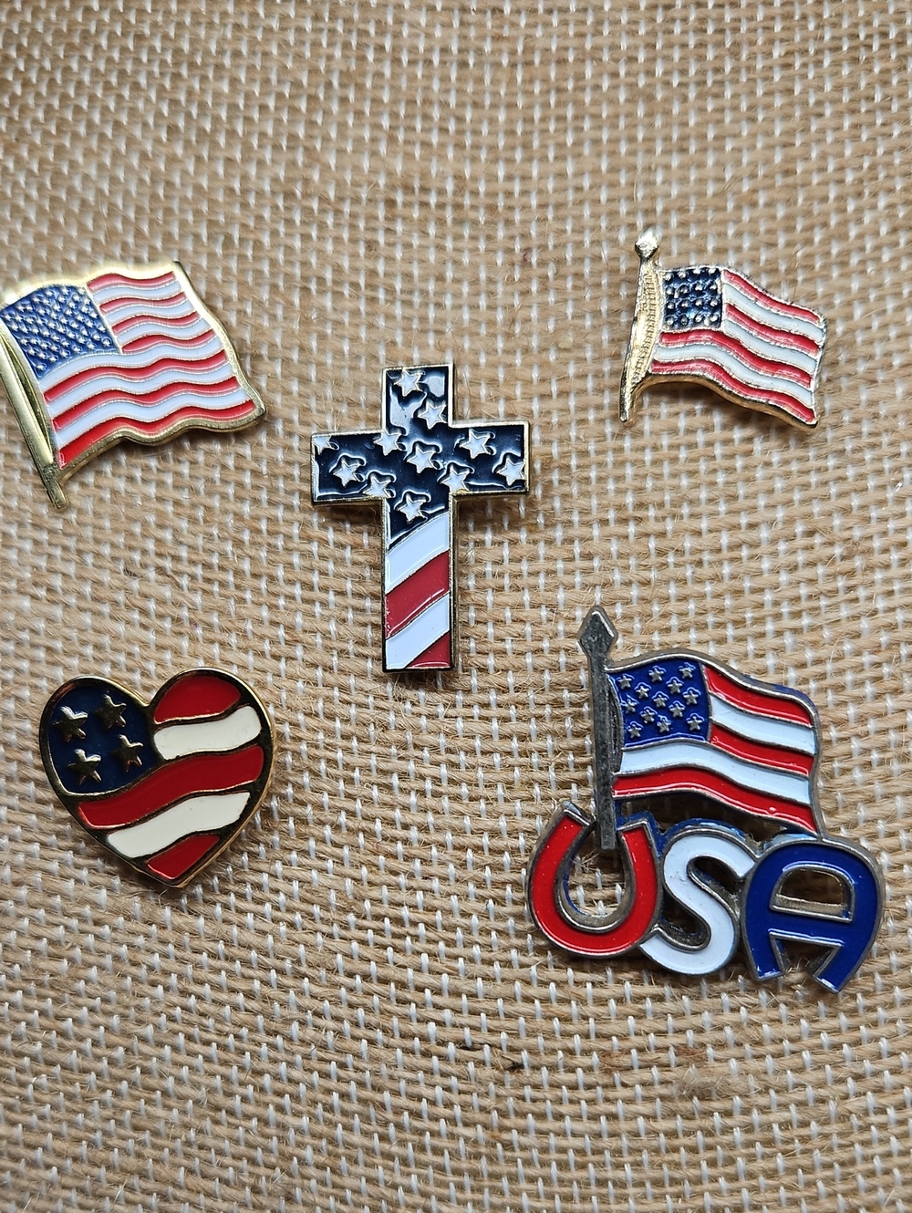 Vintage USA Patriotic Lapel Pins